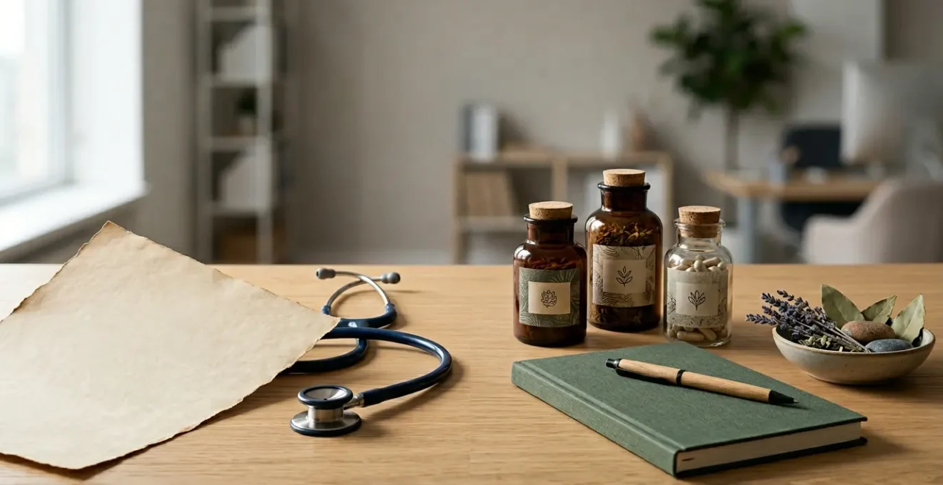 Professional consultation setup illustrating healthcare coverage decisions with natural lighting and clean composition