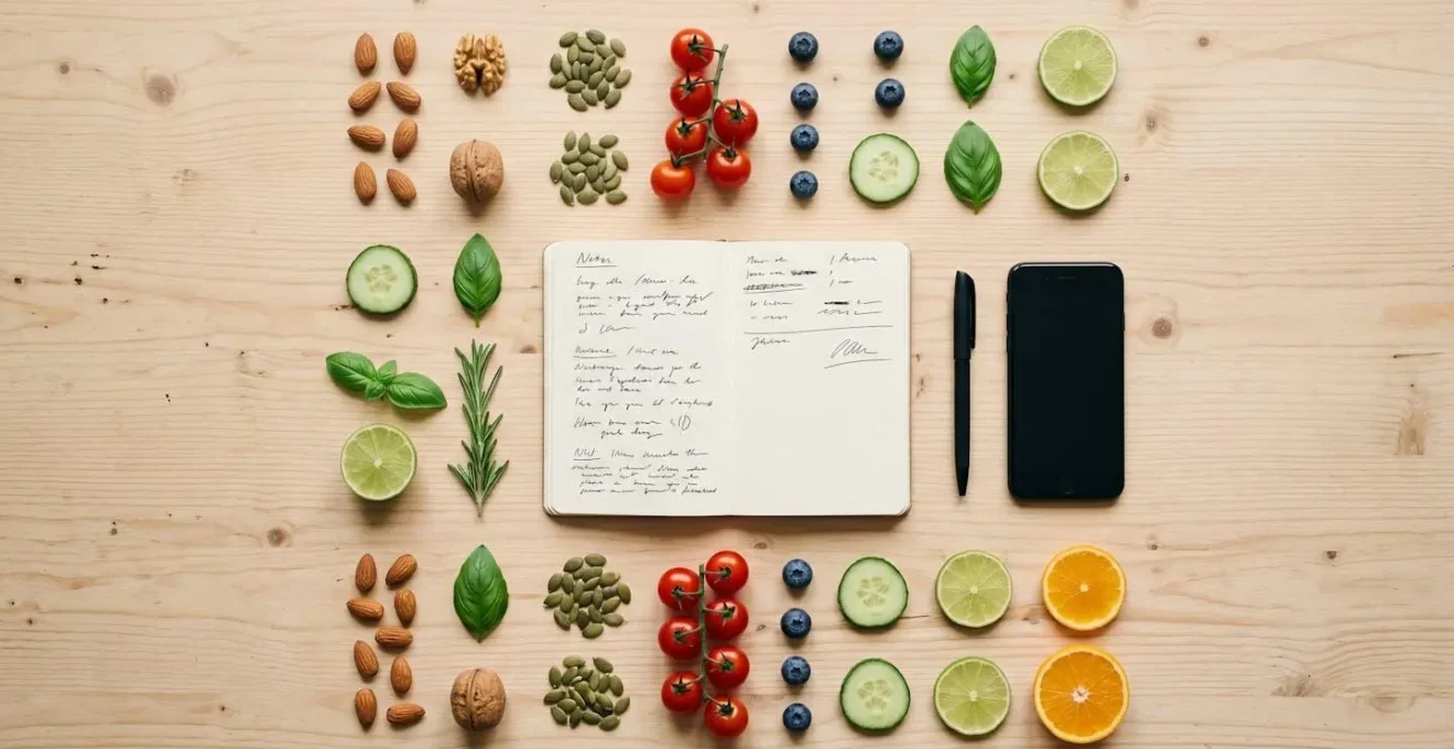 Visual representation of comprehensive food and symptom tracking methodology