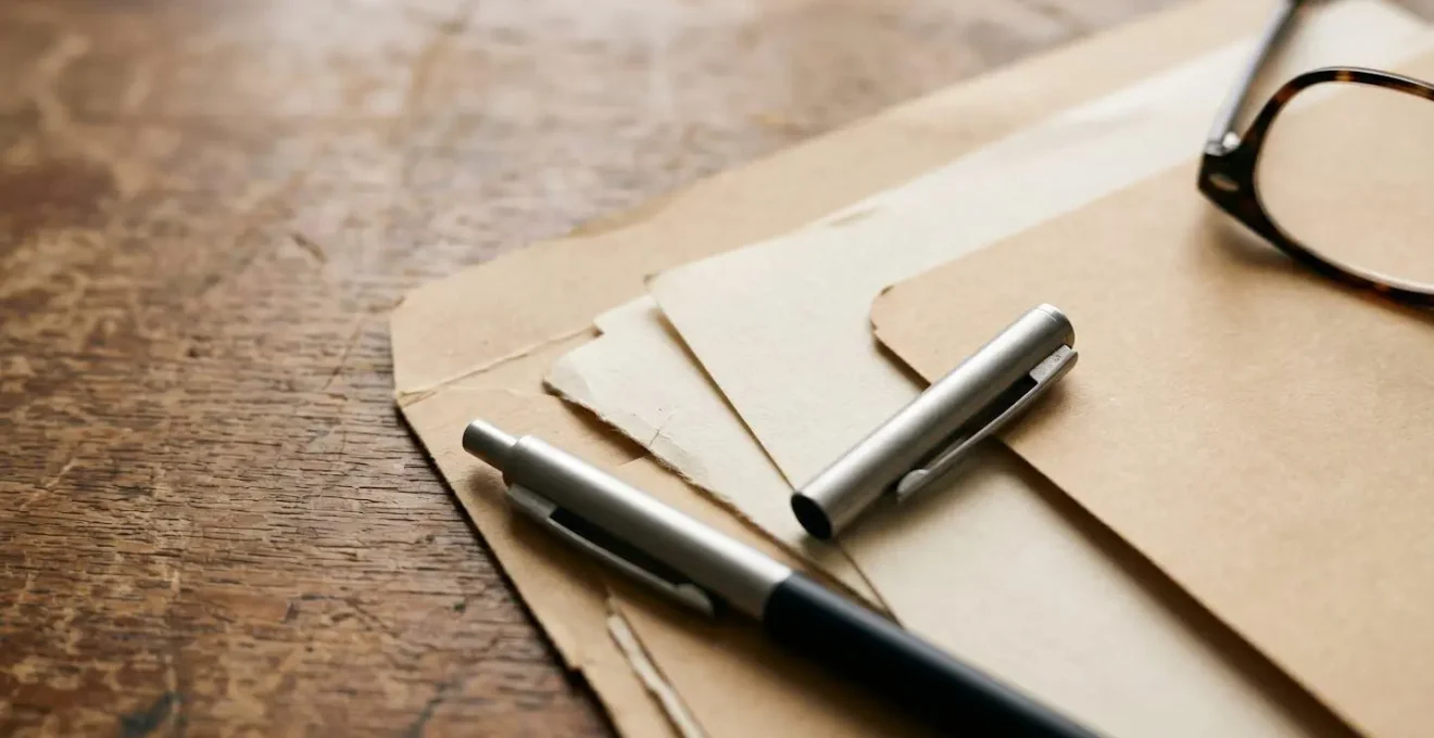 Close-up macro view of medical documentation and care planning materials with soft natural lighting emphasizing texture and detail