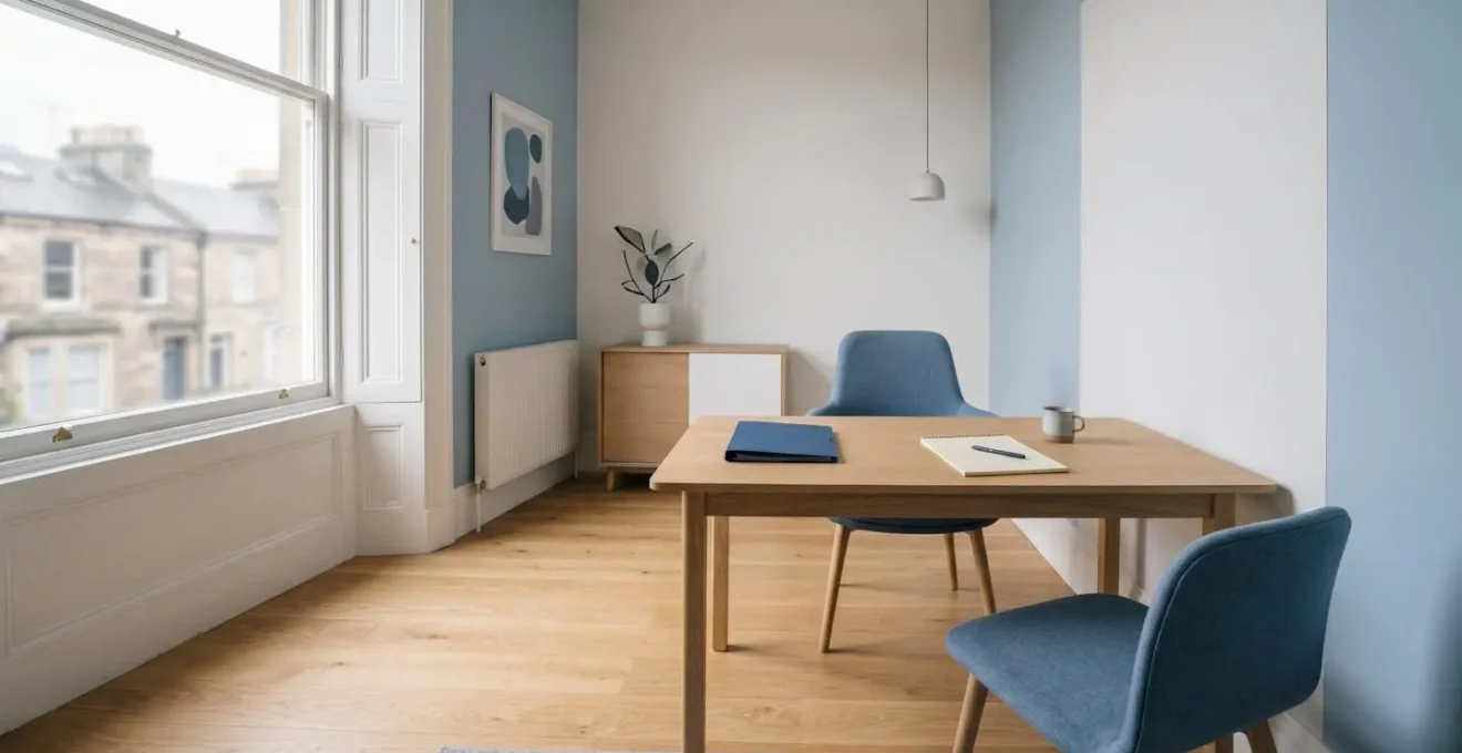 A clean, minimalist consultation room representing the medical underwriting process in the UK.